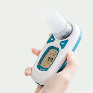 Spirometer som mäter lungkapacitet